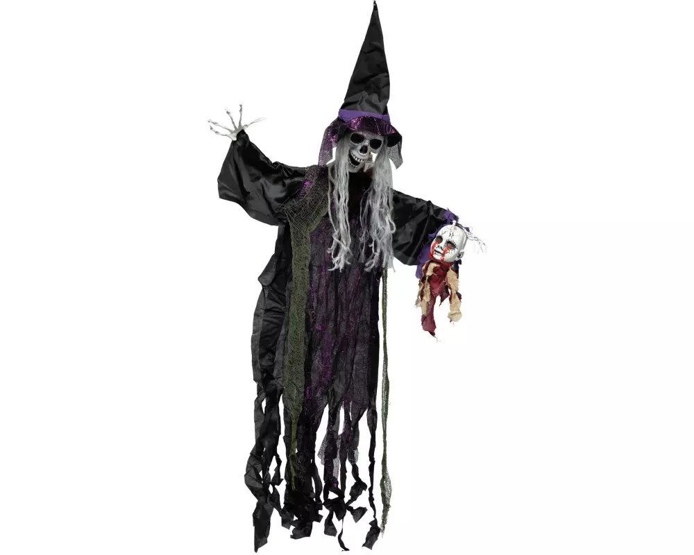 Dekomat AG Halloweenfigur »Skelett«, 190 x 108 cm, Schwarz / Beige
