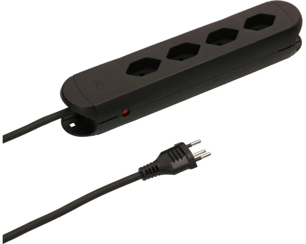 Max Hauri Steckdosenleiste Construct Line 4x T13, Schwarz