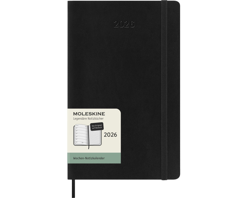 MOLESKINE Agenda Classic Large 2026 DSB12WN3DY26 1W/1S schwarz SC 13x21cm