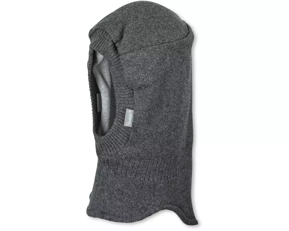 Sterntaler Basic Wendeschlupfmütze Strick Baumwolle Anthrazit 47 cm