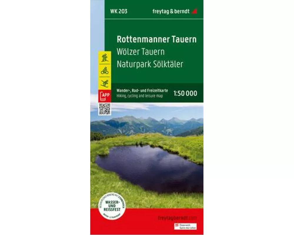 freytag & berndt Wanderkarte WK 203 Rottenmanner Tauern, Wölzer Tauern - Naturpark Sölktäler 1:50.000