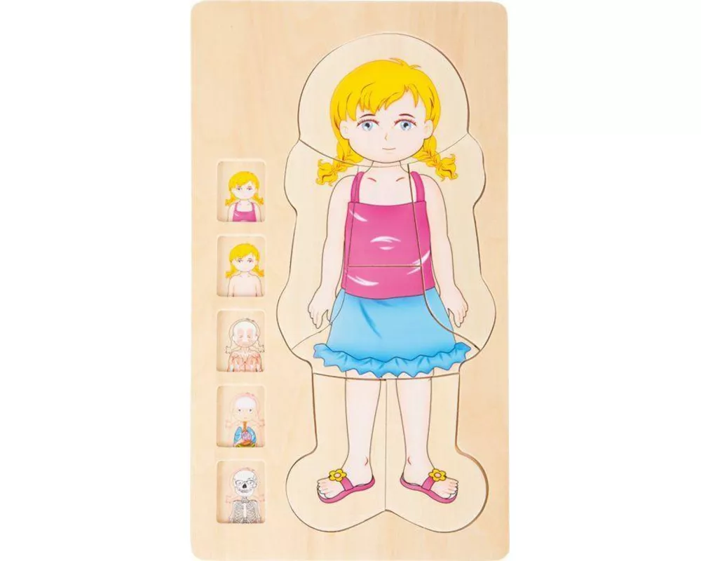 Schichtenpuzzle Anatomie Mädchen