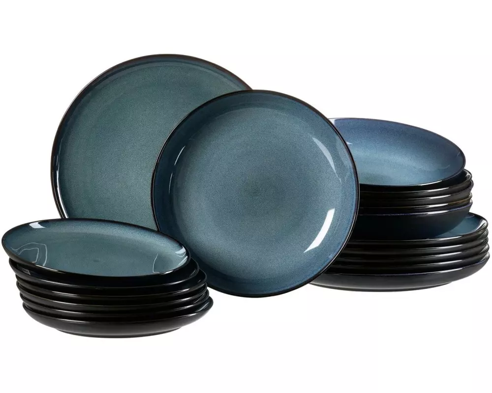 Ritzenhoff & Breker Speiseteller Bali 18-teilig, Blau