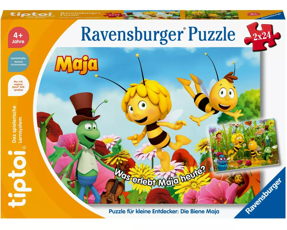 tiptoi Puzzle für kleine Entdecker: Die Biene Maja - 2x24 Teile