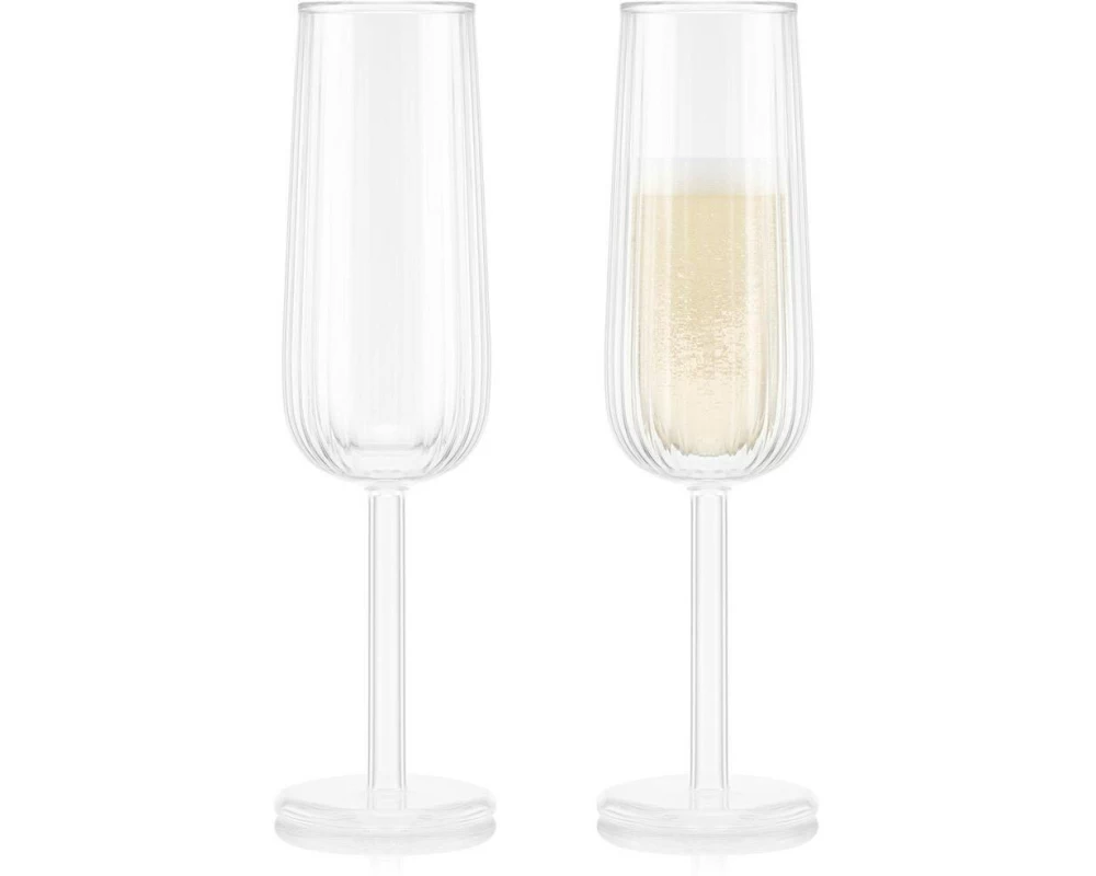 Bodum Glas Champagnerflöte Douro 2er Set Transparent, 0.3 l