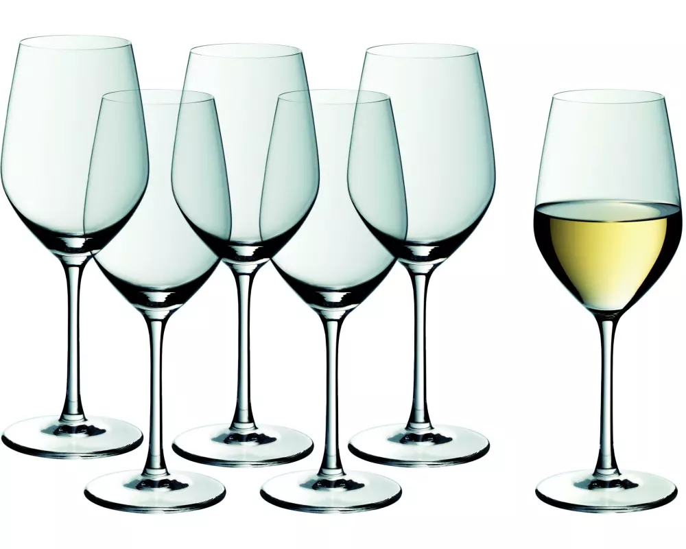 WMF Weissweinglas EasyPlus 390 ml, 6 Stück, Transparent