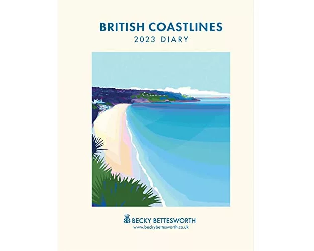 British Coastlines, Becky Bettesworth Deluxe A5 Diary 2023
