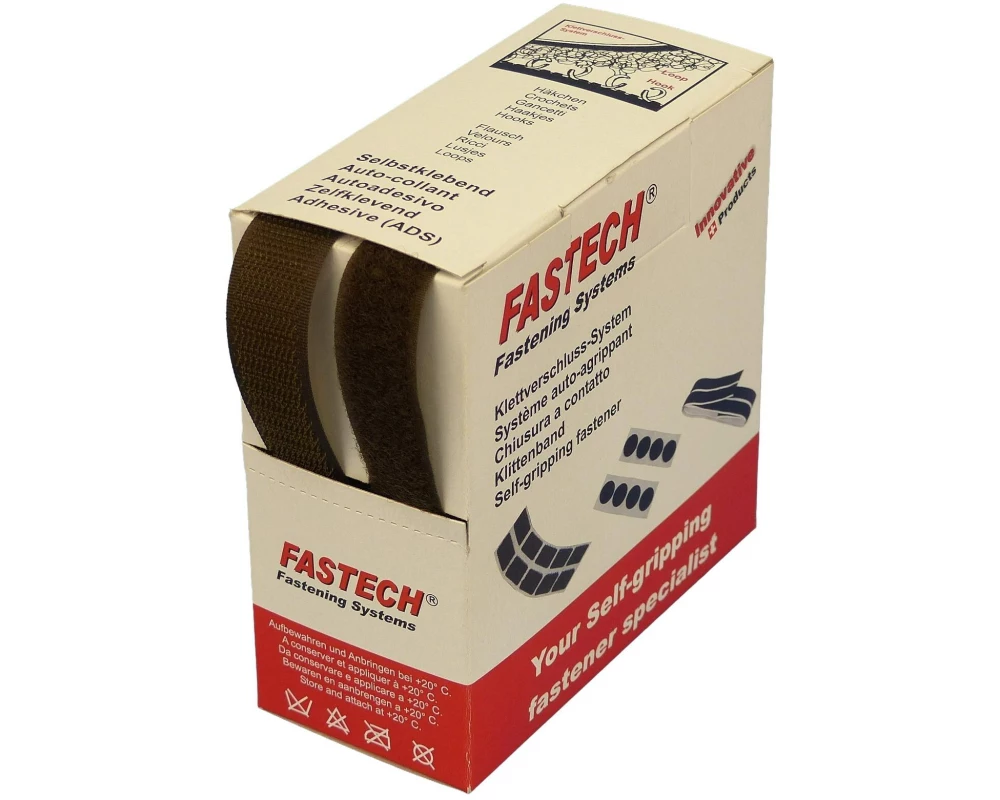 FASTECH Klettband-Box Dunkelbraun