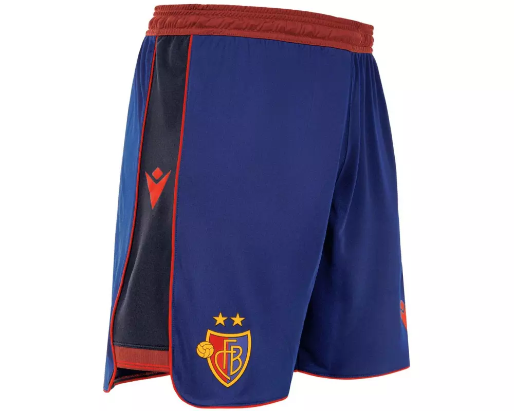 Macron FC Basel Heimshorts 25/26 M, Blau/Rot