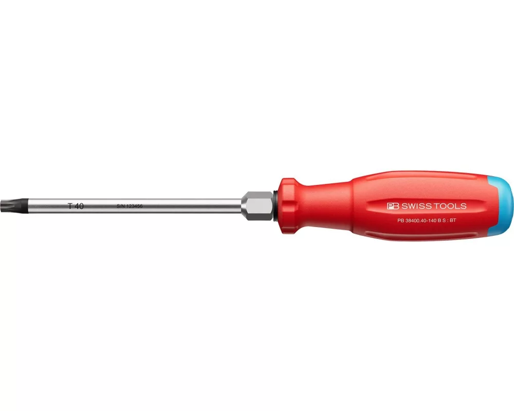 PB Swiss Tools Schraubenzieher SwissGrip Evo PB 38400.40-140 Torx Rot