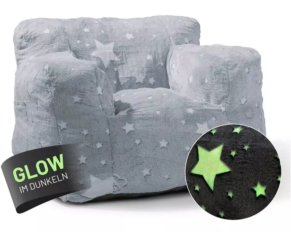 Lumaland Sessel Glow in the Dark Grau