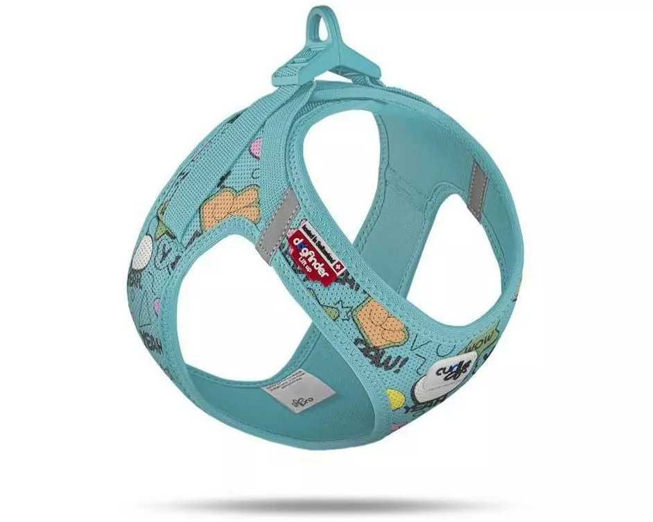 curli Curli Vest Geschirr Air-Mesh LE25 S Comic türkis