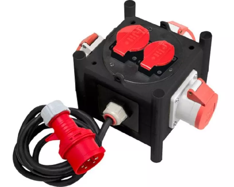 Brennenstuhl Baustromverteiler Mini 3x CEE/5 + 2x T25 mit 1 m Zuleitung