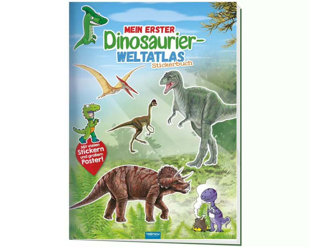 Trötsch Stickerbuch Mein erster Dinosaurier Weltatlas