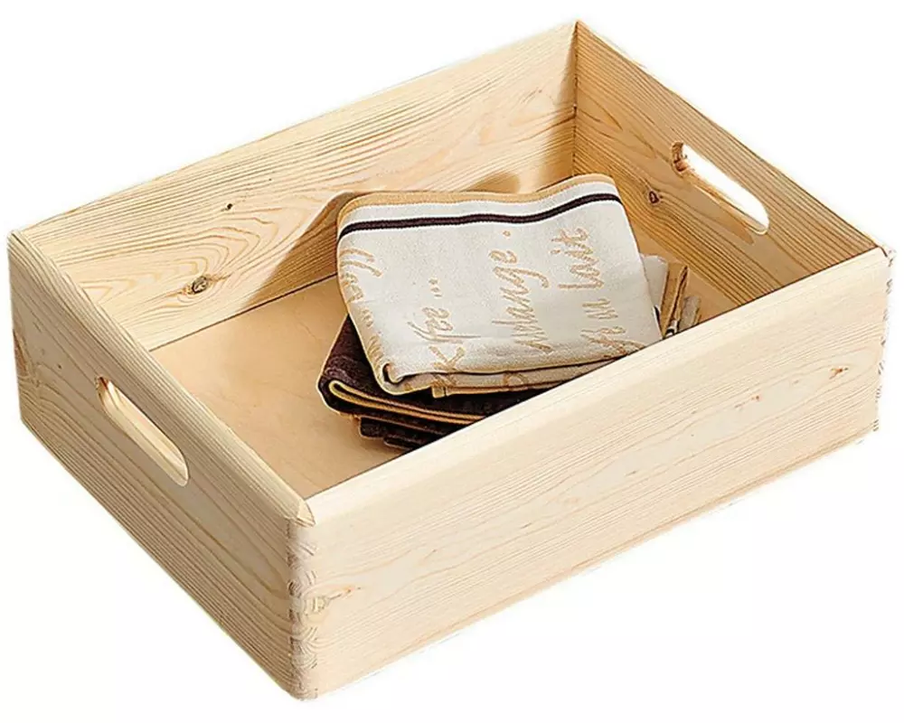 Kesper Til Kiefer Massivholz 40 x 30 x 14 cm Braun