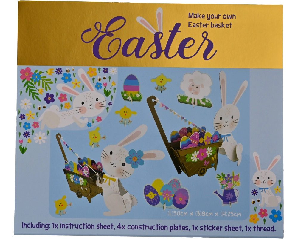 ROOST Ostern Bastelset 26x29.5x0.5cm FC108 Make your own Easter Basket