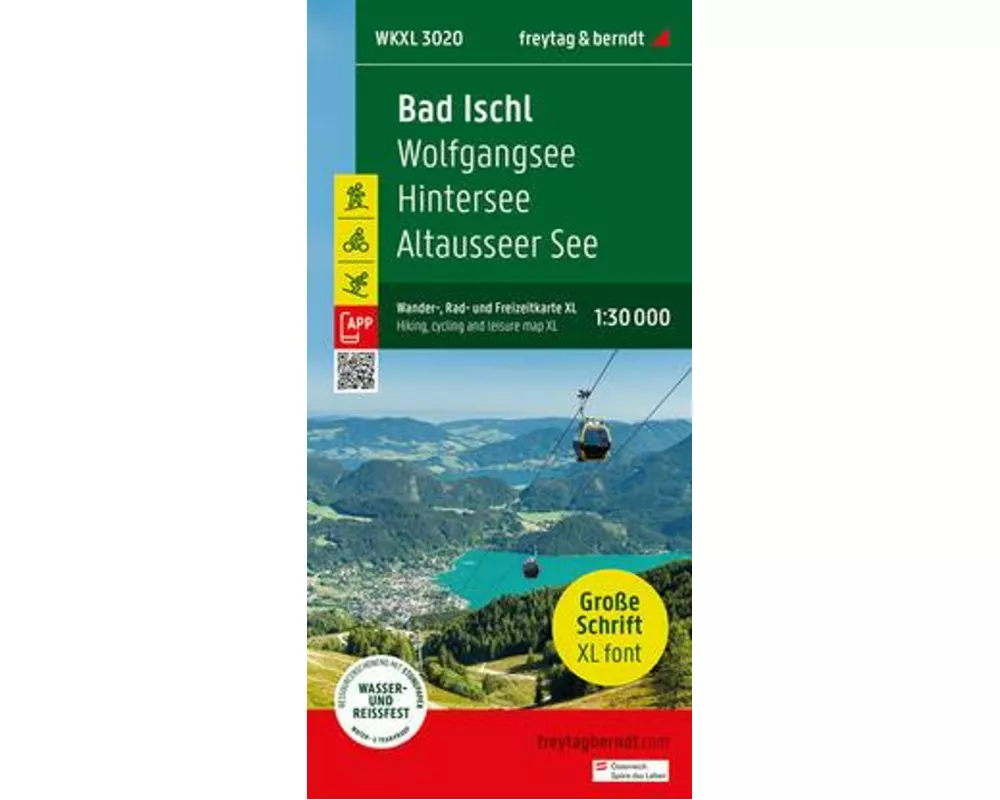freytag & berndt Wanderkarte WKXL 3020 Bad Ischl, Wolfgangsee - Hintersee - Altausseer See 1:30.000