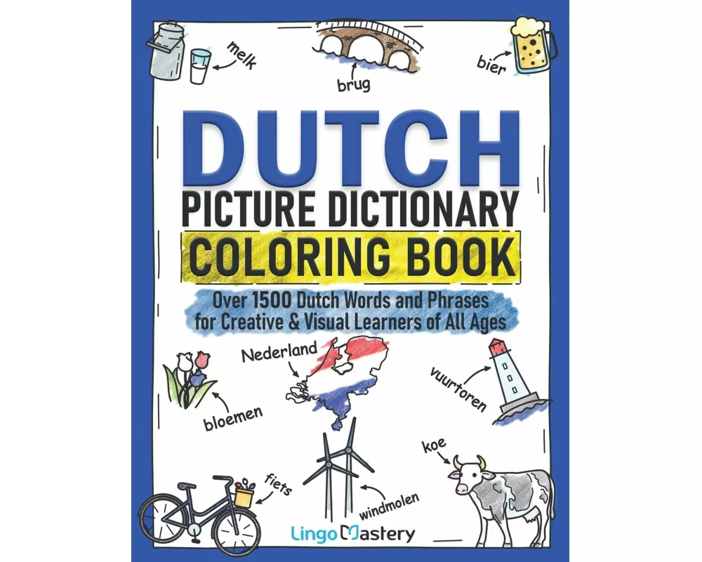Dutch Picture Dictionary Coloring Book