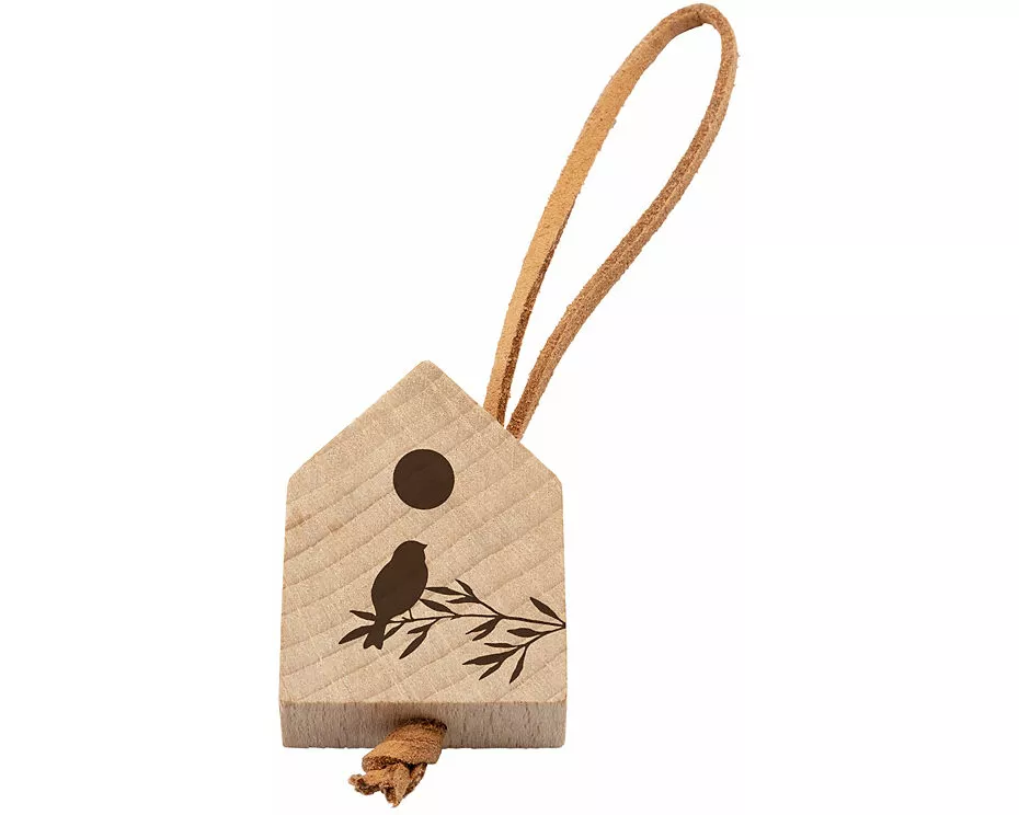 Schlüsselanhänger Vogel auf Zweig