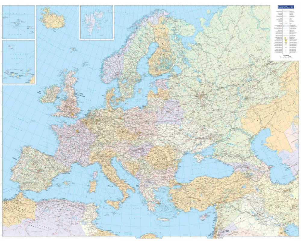 Kümmerly+Frey Europakarte politisch Poster 1:4,5 Mio