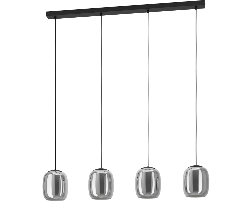 EGLO Leuchten Pendelleuchte CIAMPINO schwarz exkl. E27 4x28W