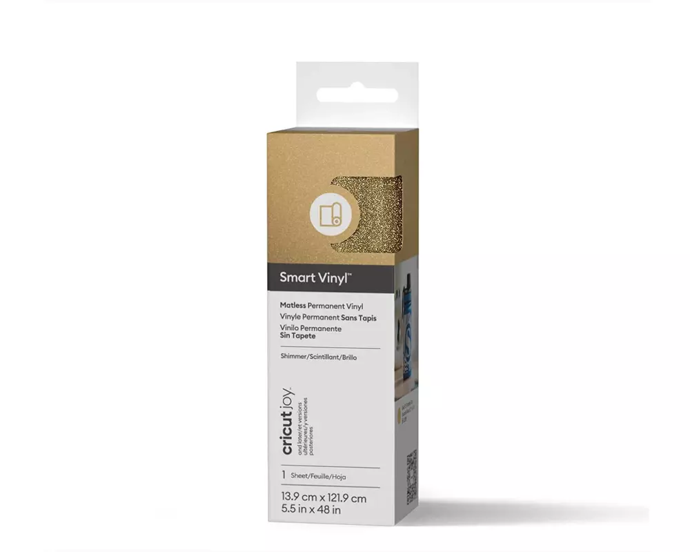 Cricut Vinylfolie Joy Permanent 13.9 cm x 121.9 cm Schimmer Gold