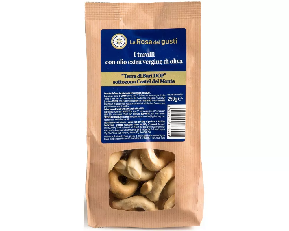 La Rosa dei gusti Taralli mit nativem Olivenöl extra 250 g