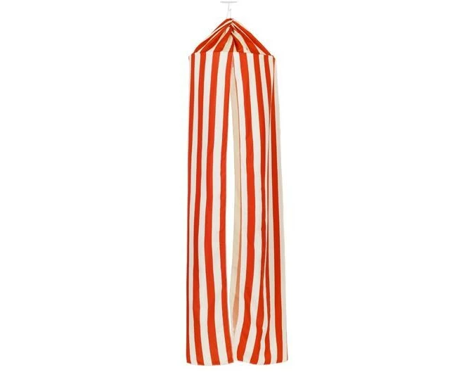 Partydeco Partyaccessoire Baldachin Zirkus, 60 x 232 cm, Rot / Weiss