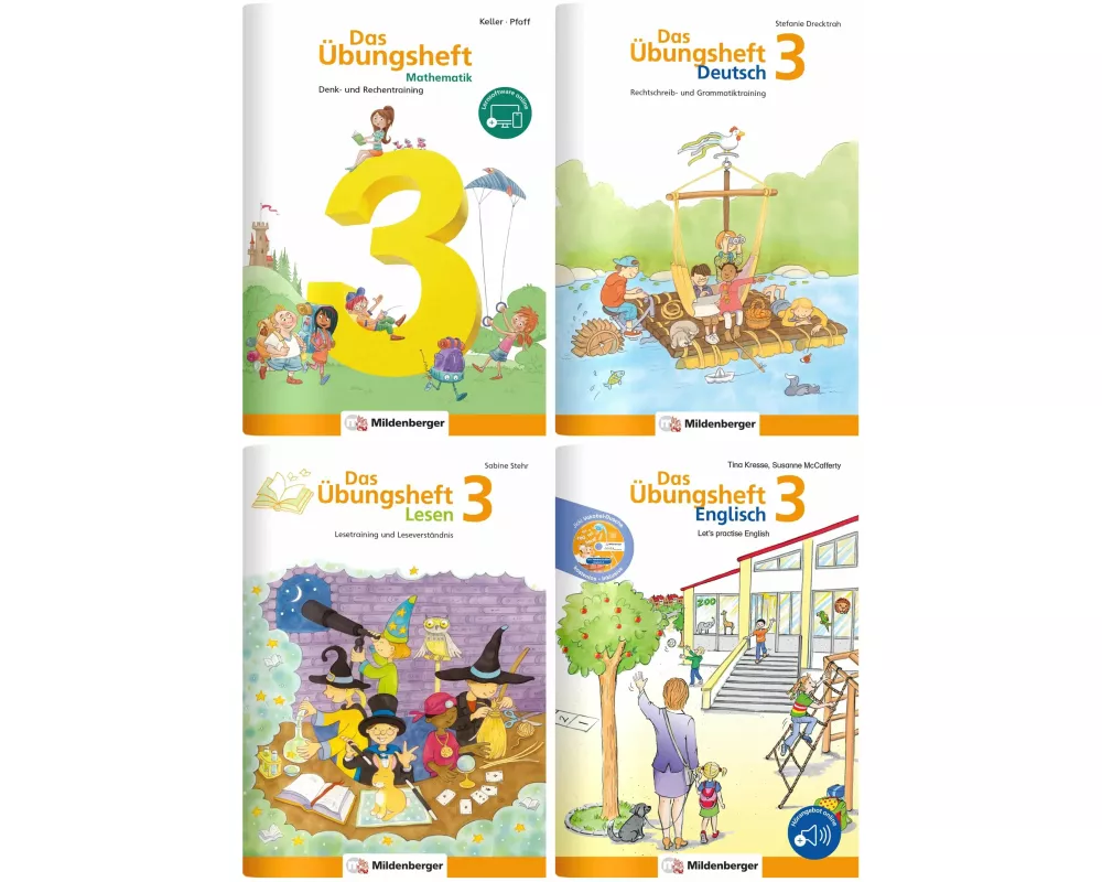 Sicher ins 4. Schuljahr - Paket: Rechnen - Schreiben - Lesen - Grammatik - Englisch · Klasse 3