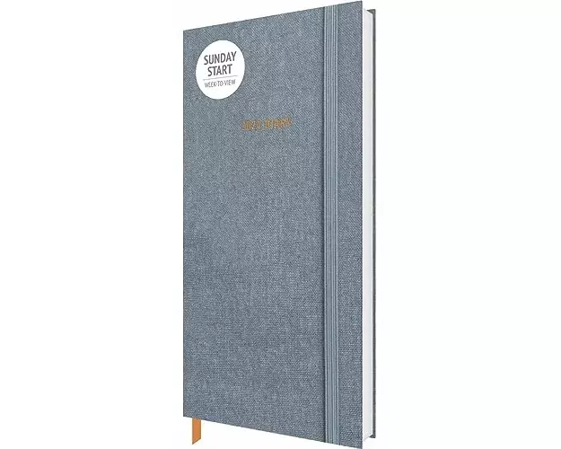 Sunday Start Charcoal Slim Diary 2024