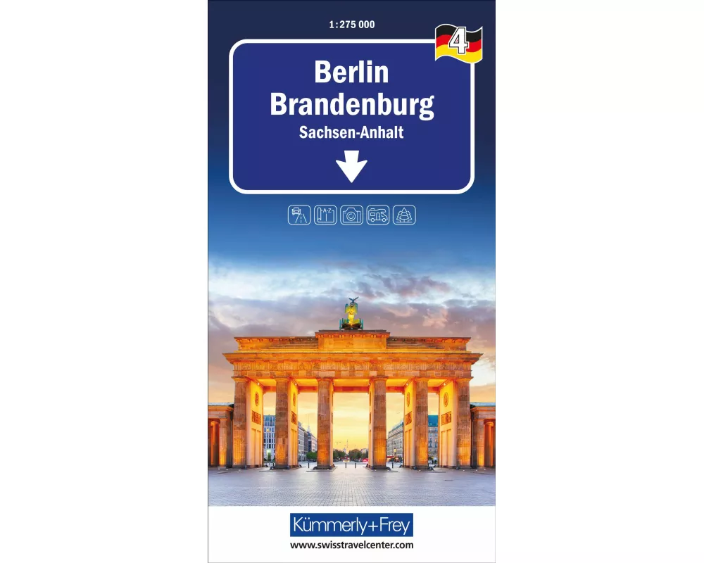 Kümmerly+Frey Regional-Strassenkarte 4 Berlin Brandenburg 1:275.000