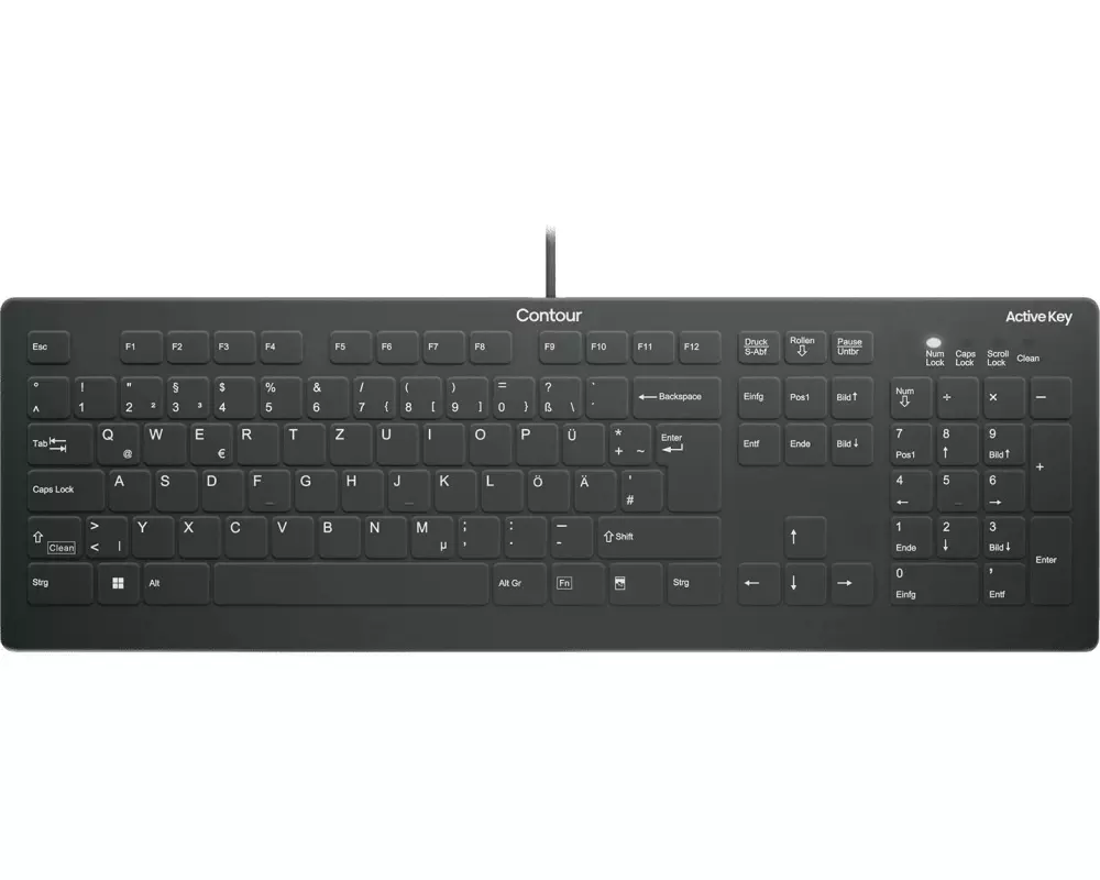 Active Key Tastatur AK-C8112 Medizinisch, schwarz