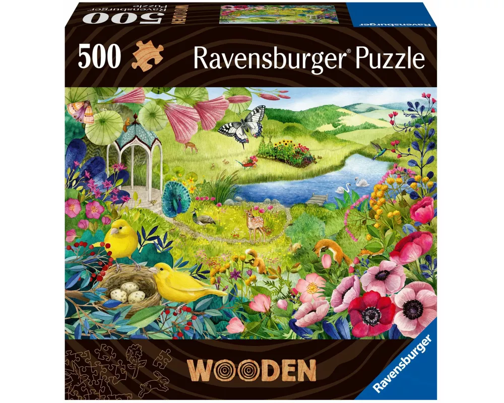 WOODEN Puzzle - Wilder Garten - Holzpuzzle für Erwachsene mit 500 Teilen