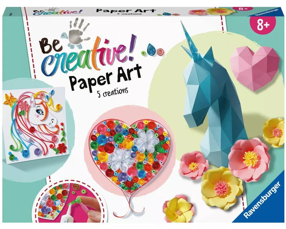 BeCreative Maxi - Paper Art Blumen & Einhörner