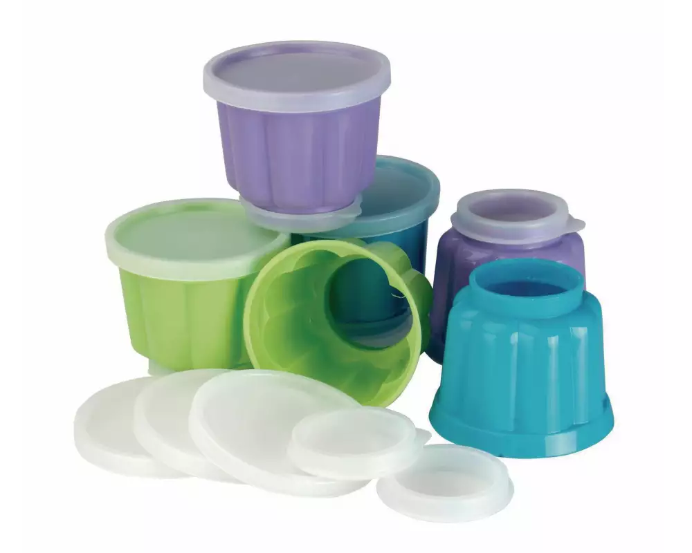 Ibili Puddingform 7.3 cm, Blau/Grün/Violett