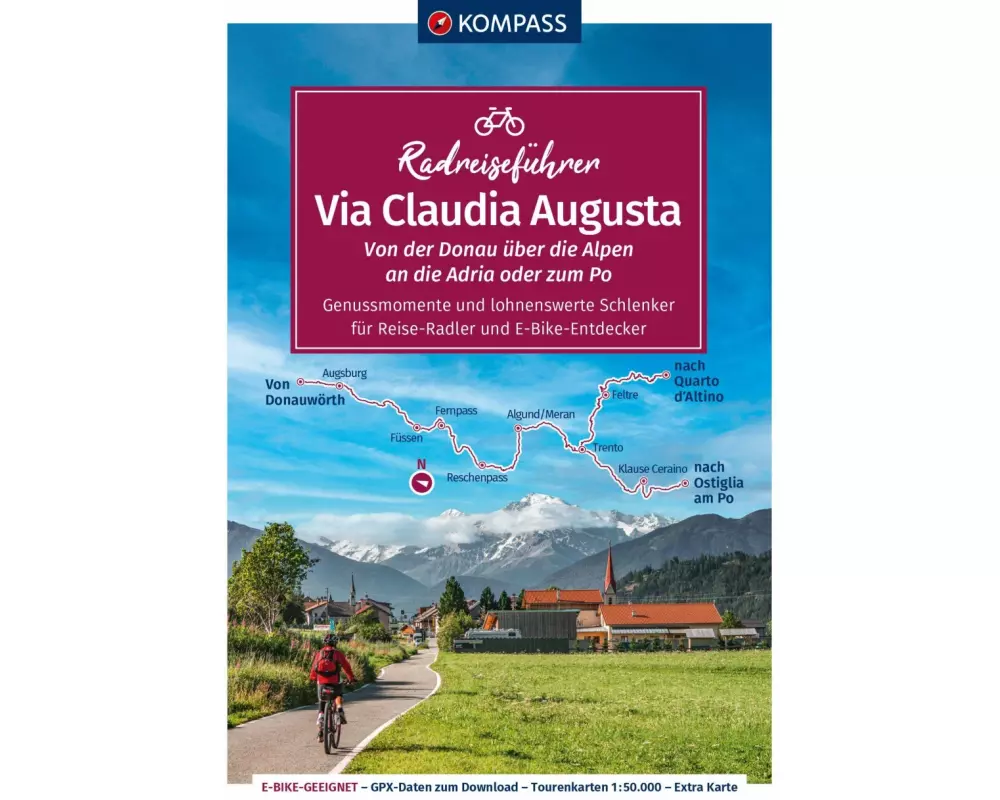 KOMPASS Radreiseführer Via Claudia Augusta