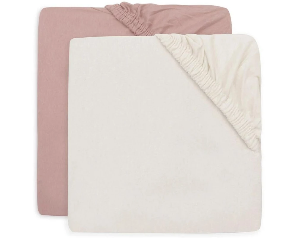 Jollein Fix-Leintuch Jersey 60 x 120 cm, Wild Rose/Ivory