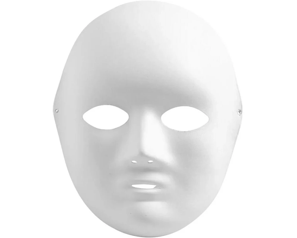 Creativ Company Vollmaske 10 Stück, Weiss
