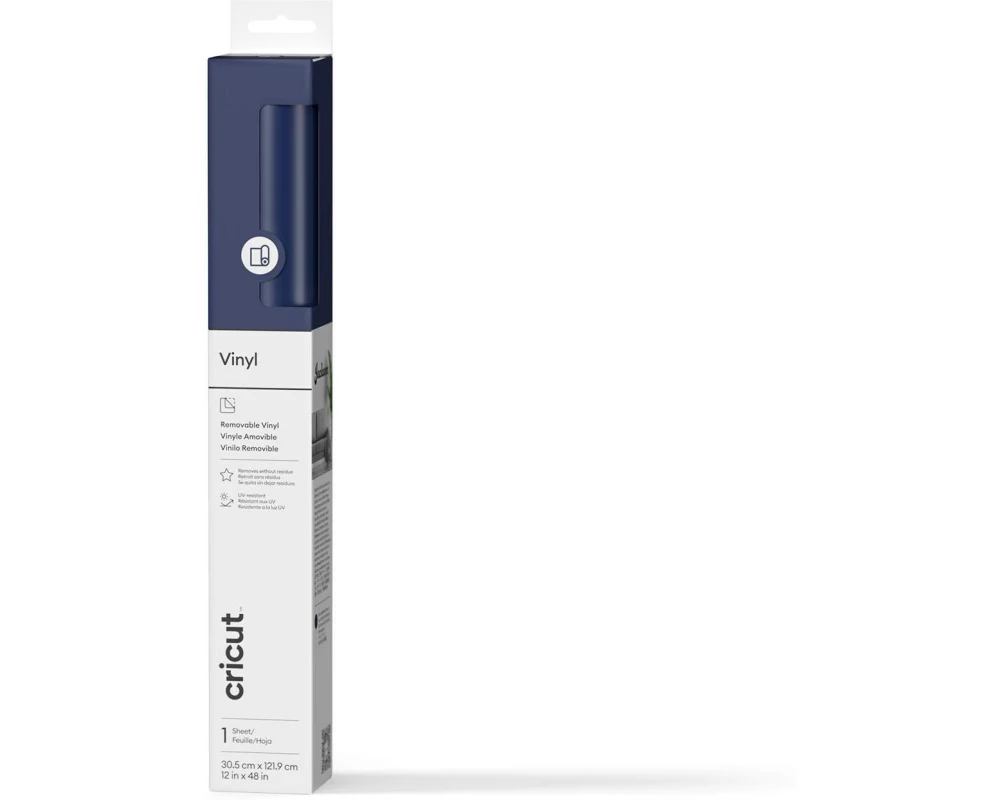 Cricut Vinylfolie wiederablösbar 30.5 x 122 cm, 1 Stück, Marineblau