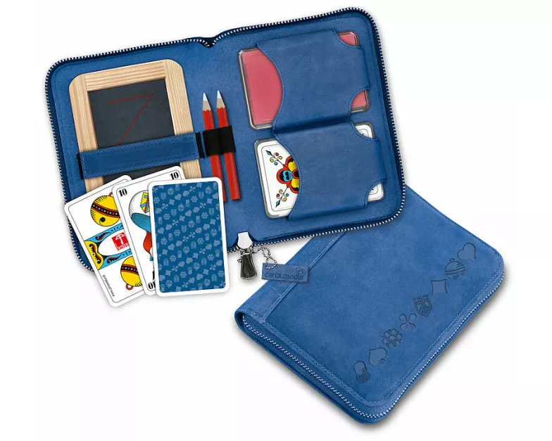 Jassgarnitur "Blue Sky" mit schweizerdeutschen Jasskarten