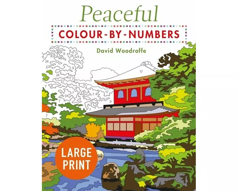 Large Print Peaceful Colour-by-Numbers