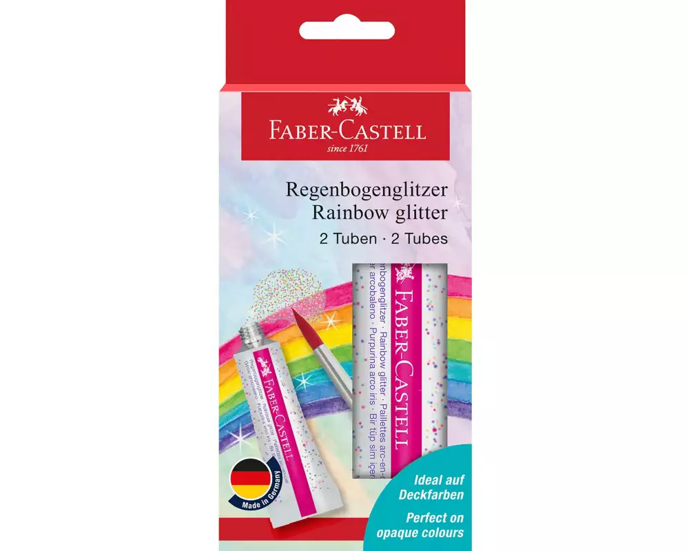Faber-Castell Glitterpaste Regenbogen 2 Täubchen je 12 ml