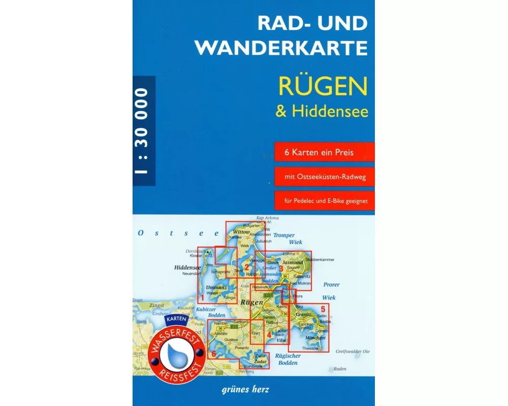 Rad- und Wanderkarten-Set Rügen & Hiddensee