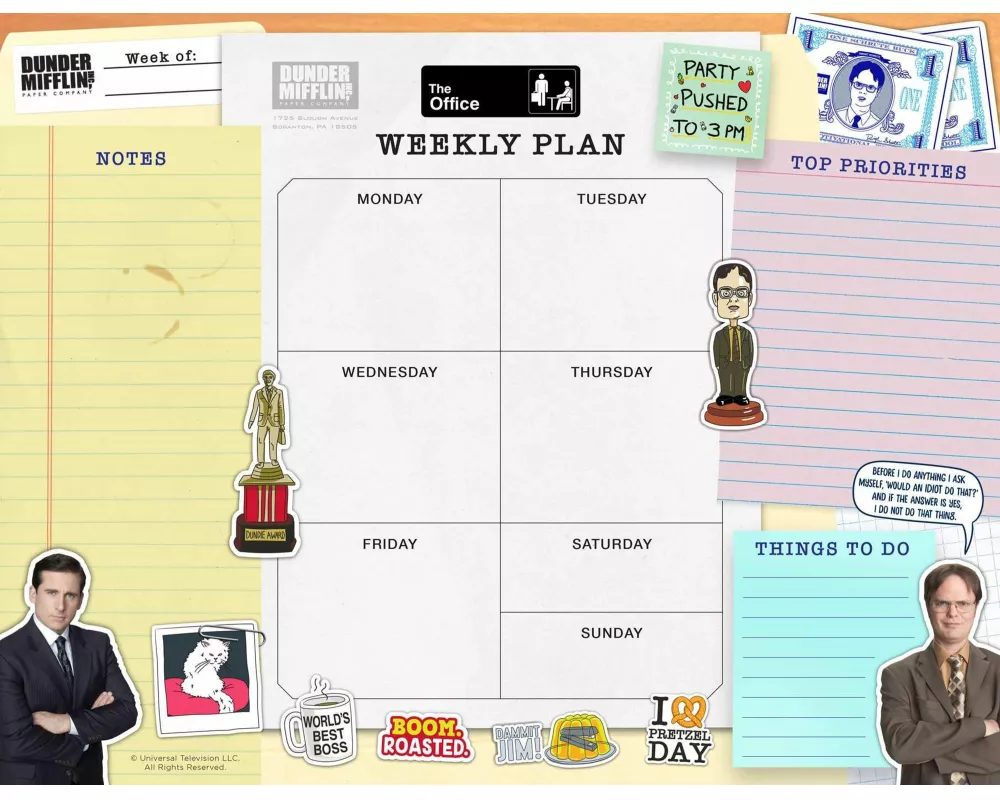 Office: Weekly Planner Notepad