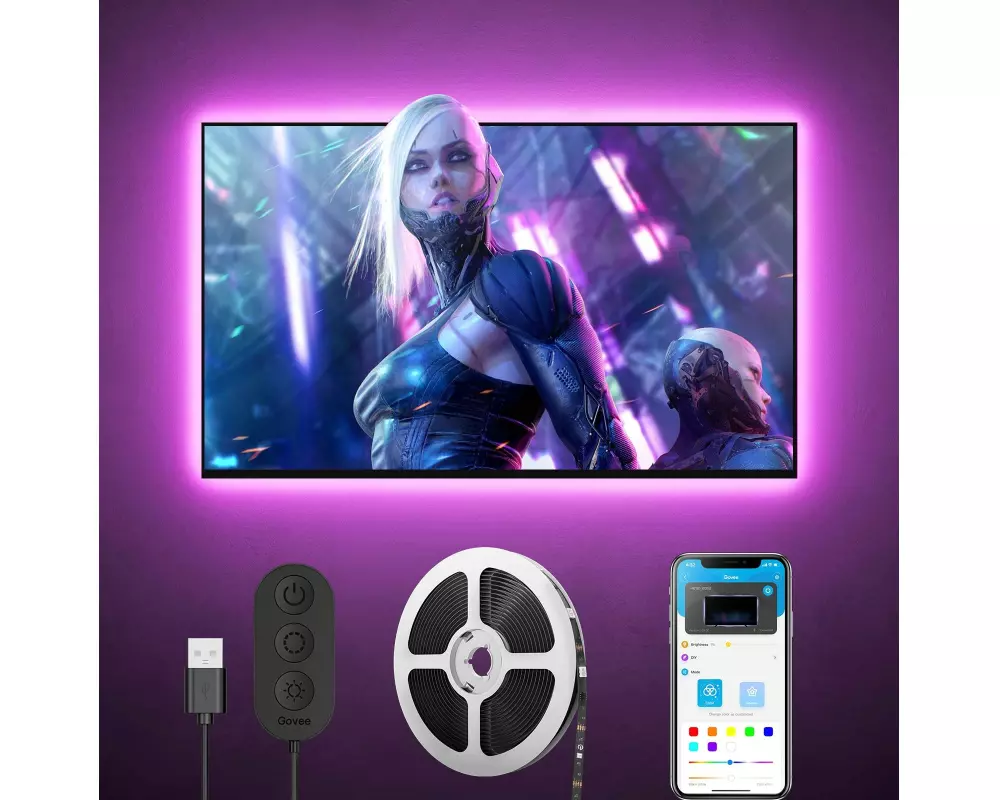 Govee TV LED Backlight, 46-60", RGB, BT