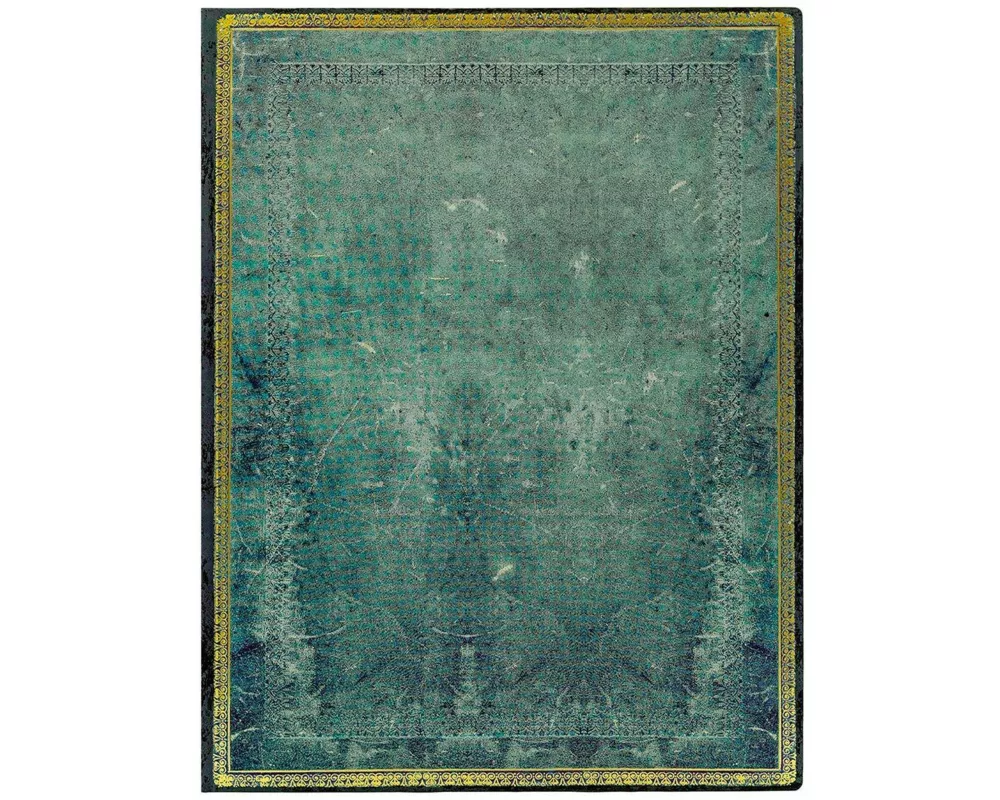 Pacific Blue (Old Leather Collection) Ultra Lined Softcover Flexi Journal (Elastic Band Closure)