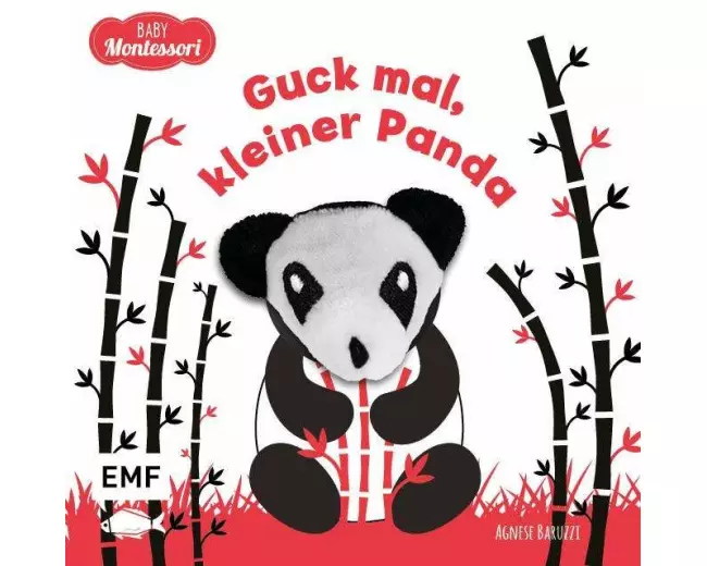 Kontrastbuch für Babys mit Fingerpuppe: Guck mal, kleiner Panda