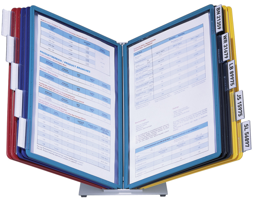 DURABLE Displaysystem VARIO Table 10 557000 farbig, 10 Sichttafeln A4