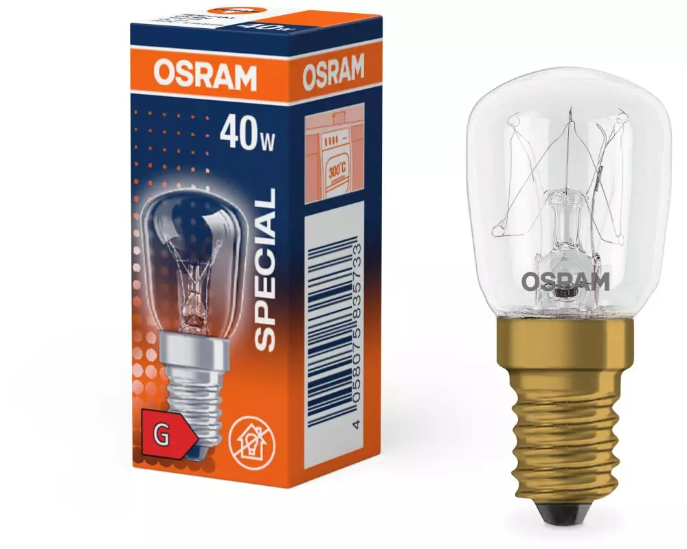 OSRAM Lampe Special Oven T CL 40W 230 V E14 Warmweiss (WW)