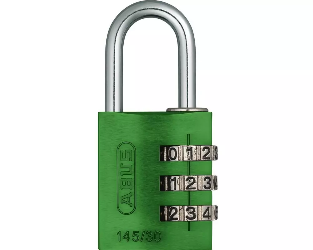 Abus Zahlenschloss 145/30 Lock-Tag Grün Aluminium